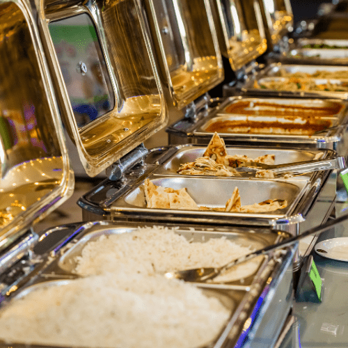 Indian food catering buffet style